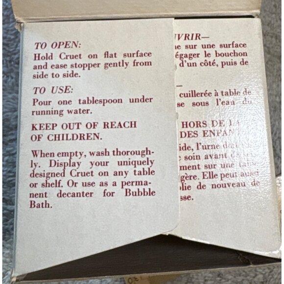 Avon Cape Cod Collection Cruet 5 Oz Bubble Bath Bottle & Box NOS - Picture 8 of 9